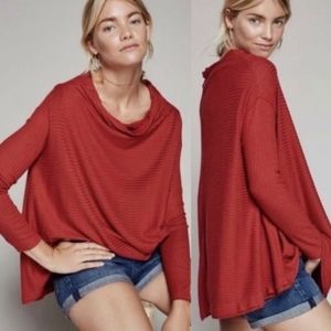 Free People Lover Rib Split Back Pullover